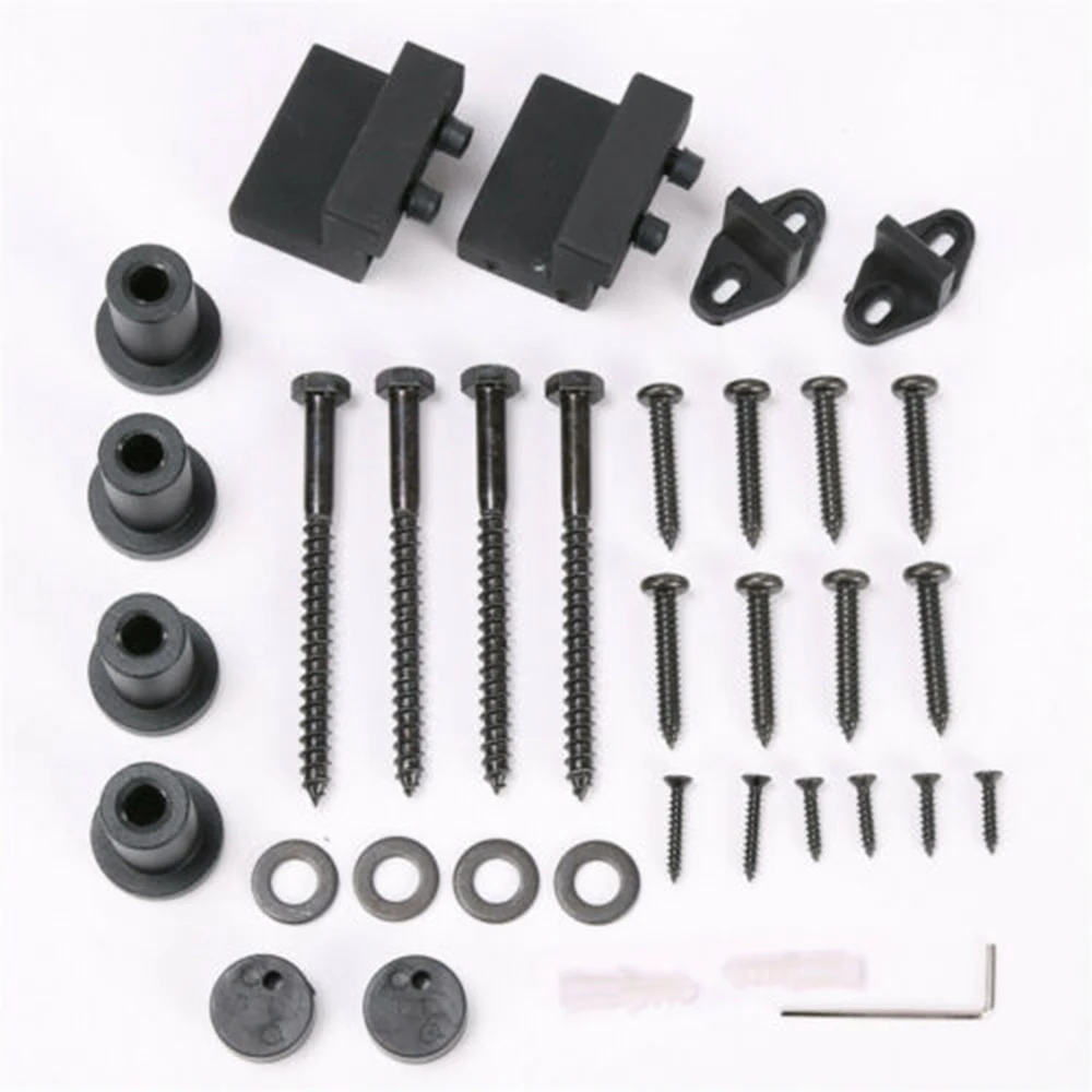 

UK Barn Sliding Door Hanging Rail Hardware Track Accessories Kit 200lbs/90kg