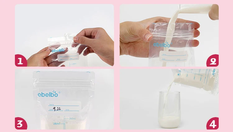 Детские пакеты для хранения грудного молока 10 шт 200 мл безопасная пищевая дезинфицирующая герметичная Герметичная сумка-холодильник для мамы и молока безопасные детские сумки для кормления