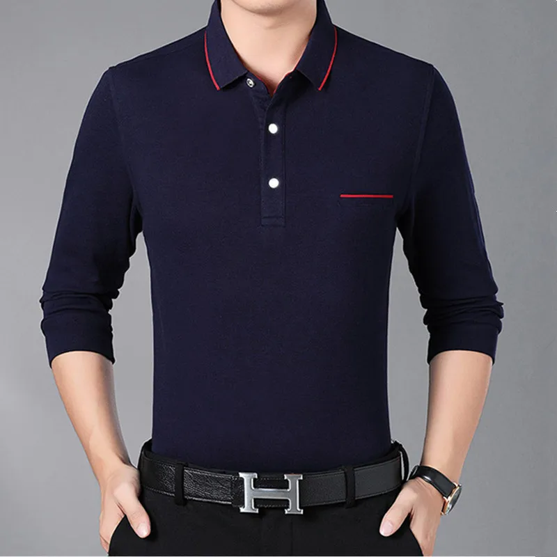 Мужская рубашка новая мода среднего возраста отец загружен мужской хлопок с длинными рукавами сплошной цвет рубашка мужская деловая Повседневная официальная рубашка