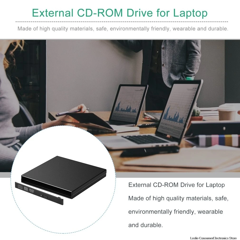 12,7 мм Usb 2,0 Внешний Dvd/Cd-Rom Оптический привод ноутбук Настольный универсальный внешний оптический диск Оптический привод