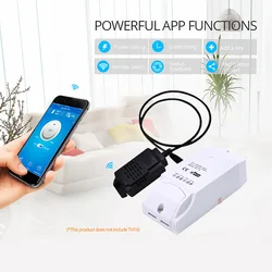 Sonoff SI7021 Waterproof Sensor Temperature Humidity Sensor Probe Smart Switch Sensor Module APP Support Alexa