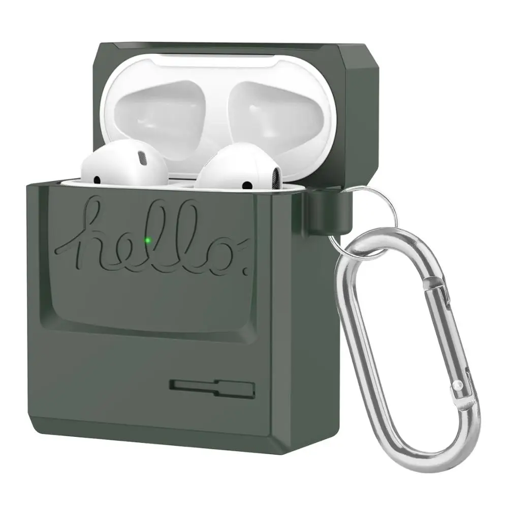 Ретро Модный противоударный чехол для наушников для Airpods 1 2 Чехол Мягкий силиконовый полный защитный чехол для Airpods чехол мягкий чехол