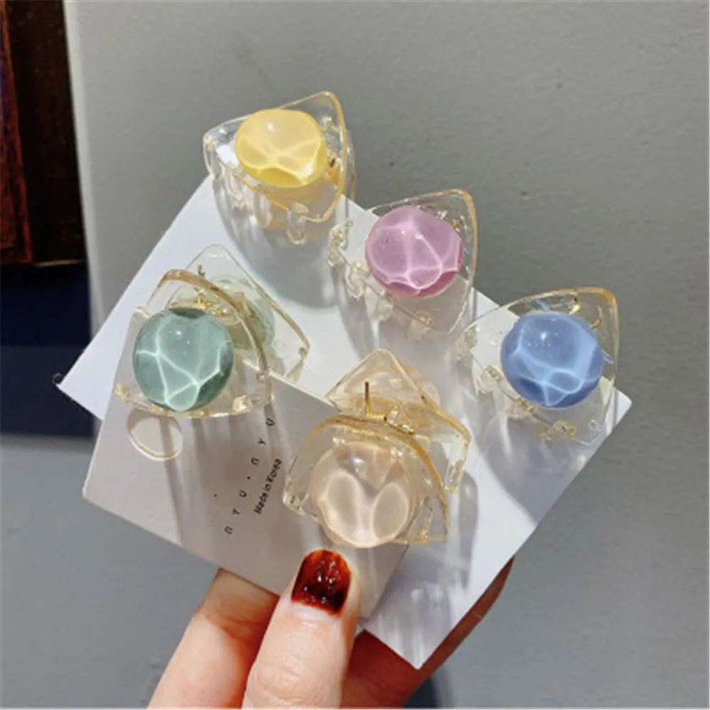 

Women Acrylic Claws Hairpins Hair clips Geometric Beads Fashion Korean Lady Girl Head wear Accessories Wholesale Gift Office