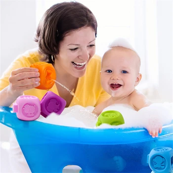 

3D Baby Early Educational Toys Soft Rubber building blocks Baby Toys Soft Large Particle Soft Rubber Building Blocks For 0-24M