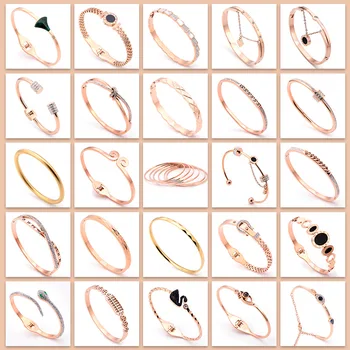 

30 Pcs/lot top quality women fashion stainless steel bangles lot luxury bangles jewelry wholesale 1029-72