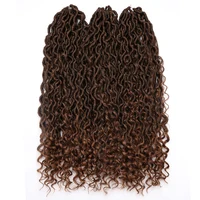 Synthétique déesse Locs Crochet cheveux tresses bouclés Faux Locs tressage Extensions de cheveux perruque pour les femmes noir Hippie Boho Style 3