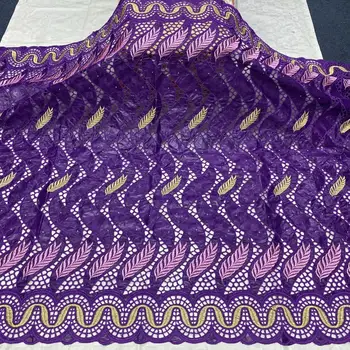 

2020 New arrival African Bazin Riche Fabric with Stones Embroidery Nigerian Lace / Bazin Riche Dress Material 5 Yards