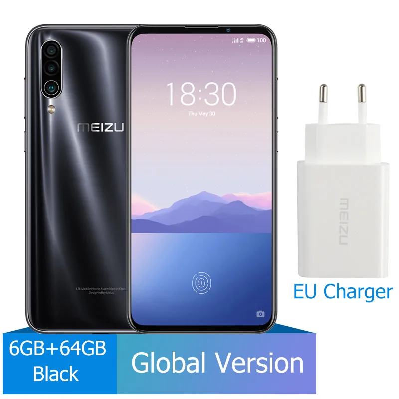 Meizu 16xs s глобальная версия Meizu16xs 6GB 128GB Смартфон Snapdragon 675 48MP Тройная камера Android телефон Быстрая зарядка - Цвет: 64G Black