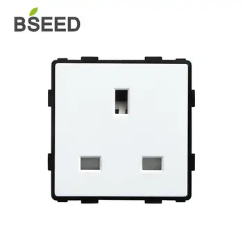 

BSEED UK Standard Function Key Socket DIY Parts White Plastic Materials For UK Wall Socket Insert Function