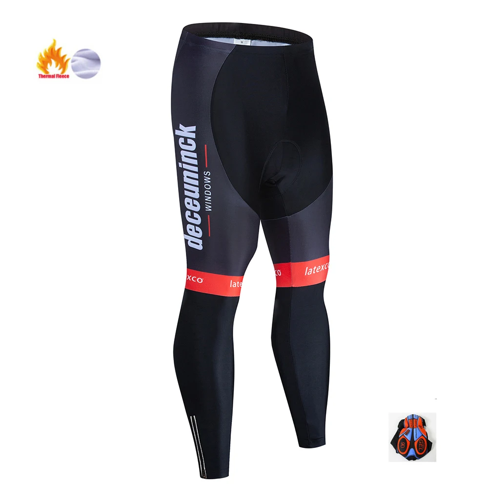 Cycling trousers Майо Ciclismo MTB Зимняя одежда для велоспорта с длинным рукавом, комплект Джерси, теплая флисовая одежда, одежда для верховой езды, комплект Ropa Ciclismo - Color: Cycling trousers