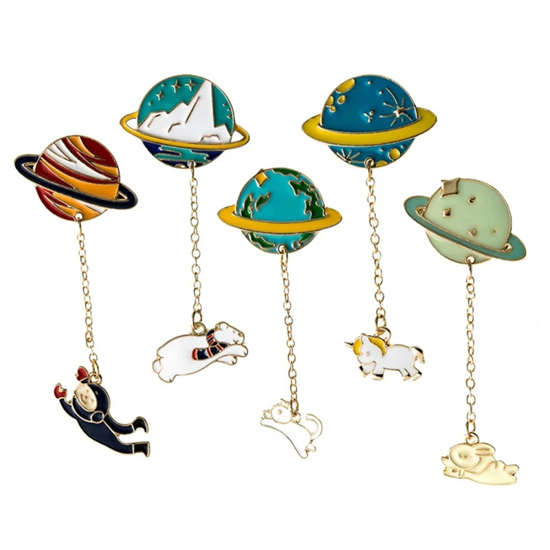 Брошь с цепочкой New planet брошь для девочек Милая в виде звезды на выбор воротника