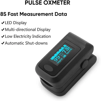 

Blood Oxygen Monitor Finger Pulse Oximeter Oxygen Saturation Monitor Fast Shipping within 48hours (without Battery)