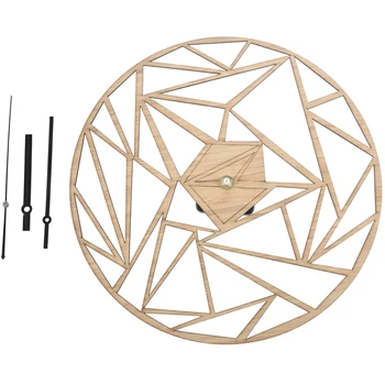

Fashion Creative Geometric Pattern Wall Clock Wall Wall Art Deco Clock Hanging Table Quartz Clock Wooden Wall Clock