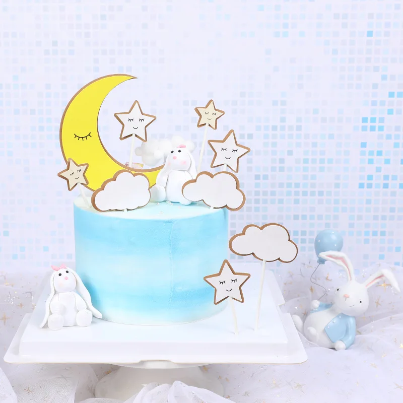 1 шт. красочные Радужные облака торт Топпер пирожное для дня рождения флаги детский душ Свадебный Праздничный торт аксессуары для украшения