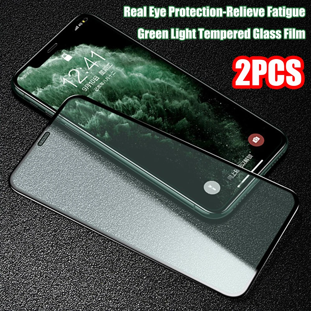 Для iPhone 11 Pro Max Xs 6/7/8 Plus анти Blue-ray закаленное Стекло анти-блики Экран защитная