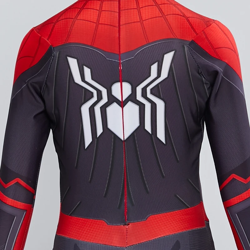 Red and Black Spider Costume Man Suit Child Peter Parker Cosplay Halloween Birthday Kid Adult Selling D39A66| |