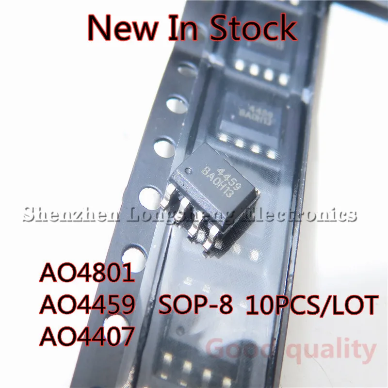 10 шт./лот Новый AO4801 4801 AO4459 4459 AO4407A 4407A SOP8 SOP-8 SMD MOS/FET | Электронные компоненты и
