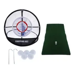 Сетка для гольфа и 5 мячей для гольфа и коврик с искусственной травой-для применения на приусадебном участке дробления, вождения, ударов