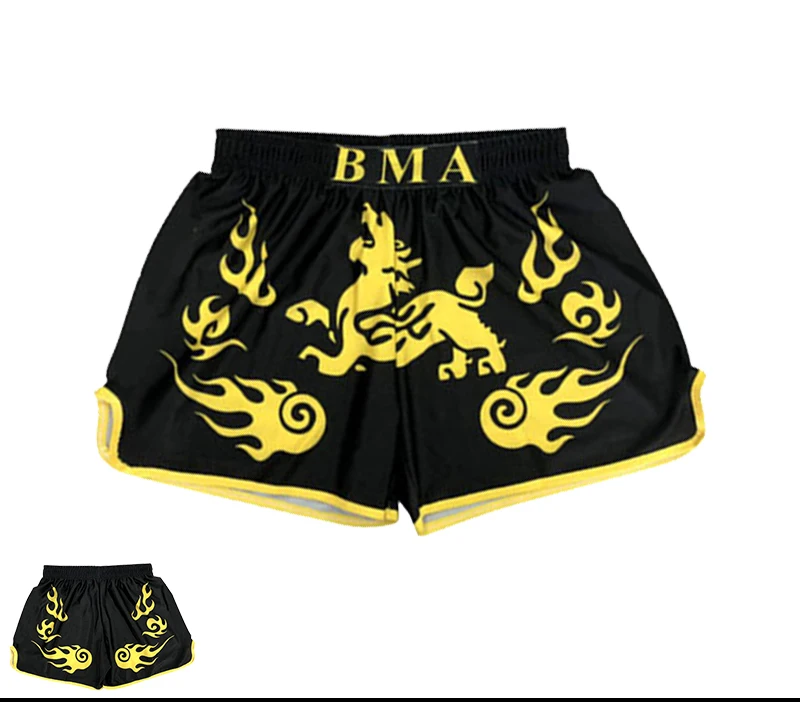 

mens MMA TRUNKS Sublimated print bjj boxing rashguard jiu jitsu gi rash guard Sport suit men's quick-drying shorts