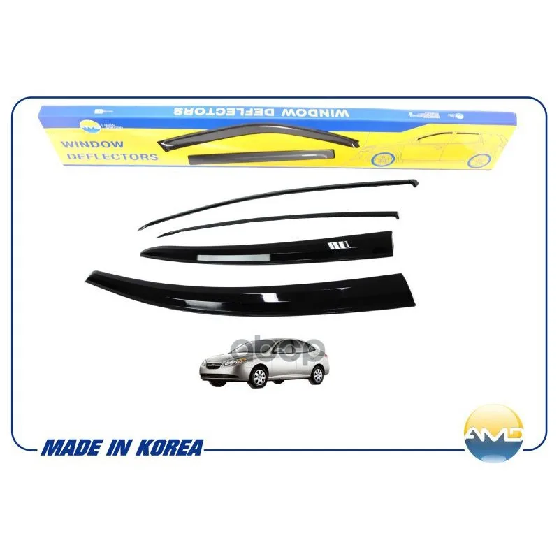 T.Дефлекторы Окон Black(К-Т 4шт.)(Hd Elantra Sd 2010-)/Amd.Dk182 Amd AMD арт. AMD.DK182