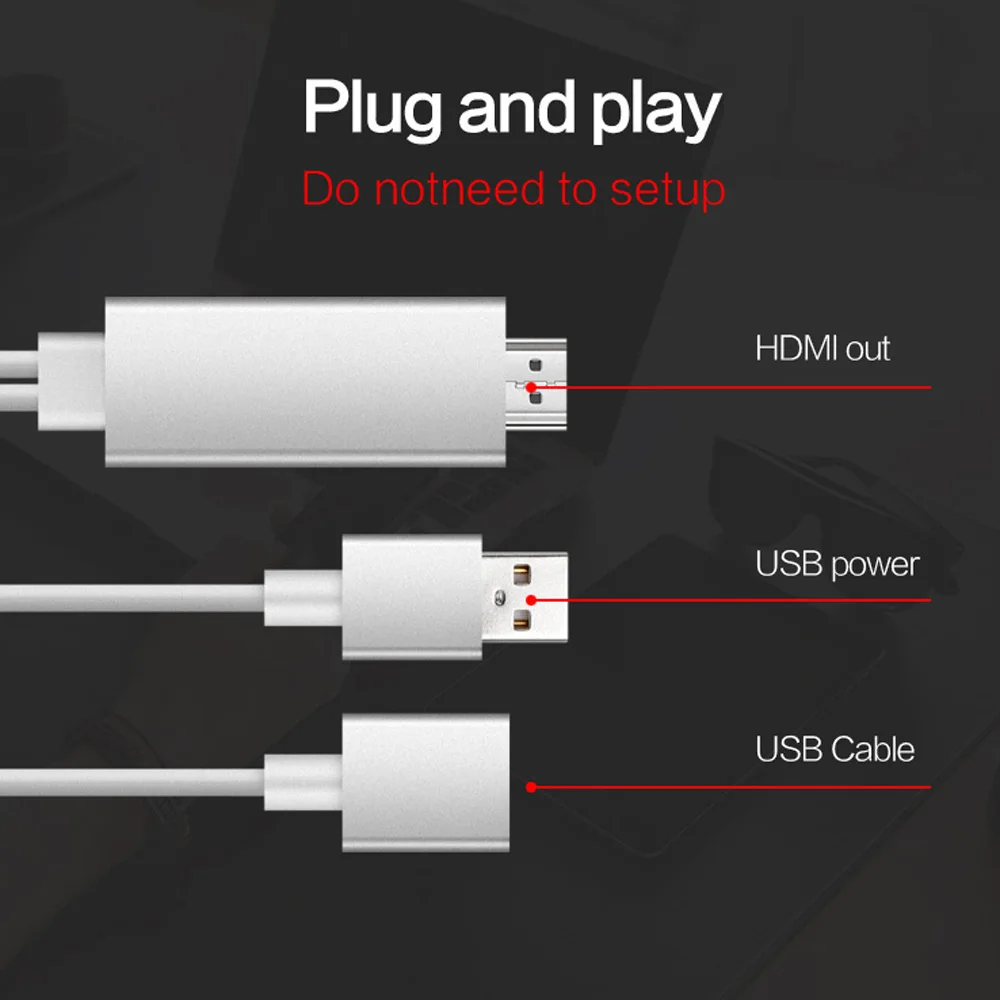 JRGK к HDMI HDTV AV кабель высокоскоростной экран видео для iPhone 7 /6s/5 ipad Samsung Huawei поддержка