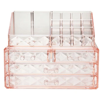 

1Pc Transparent Makeup Jewelry Acrylic Storage Box Make Up Cosmetic Organizer Storage Drawers Lipstick Gloss Holder