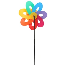 Пустотелая ветряная мельница в виде подсолнечника, ветряная вертушка, вечерние игрушки для украшения дома и двора