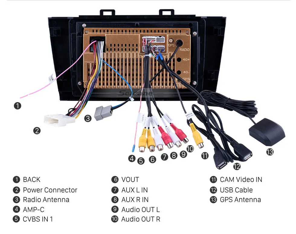 Seicane GPS Car 9" HD Android9.1 AutoRadio for Subaru Legacy With HD Touchscreen support Carplay Rear Camera