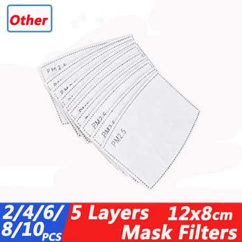 

2/4/6/8/10PCS PM2.5 Activated Carbon Filters 5 Layers Nose Invisible Nasal Filters Dustproof Anti-fog Bacteria Mouth Masks Pads