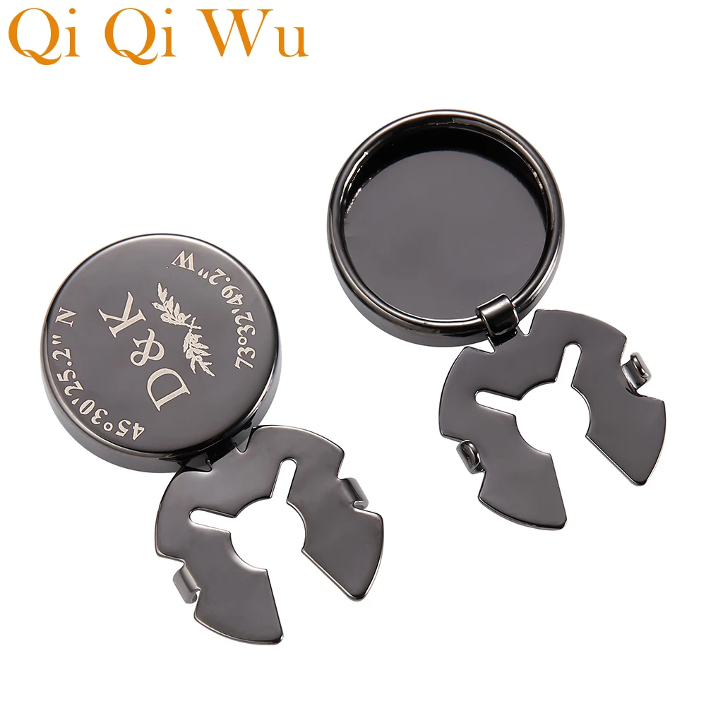 Personalised Mens Cover Cufflinks Wedding Cuff links Buttons Custom Engraved Logo Normal Suit Shirt Cufflink Round Jewelry Gifts