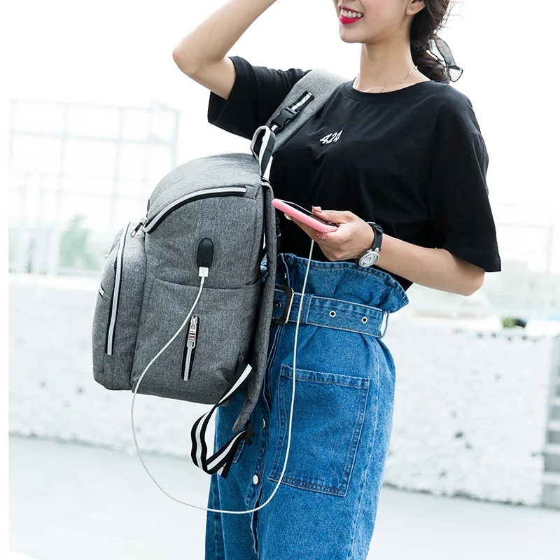 Diaper Bag Manufacturers Direct Selling Multi-functional Large-Volume Fashion Mommy Bag chu xing bao Mummy Bag Backpack Diaper B