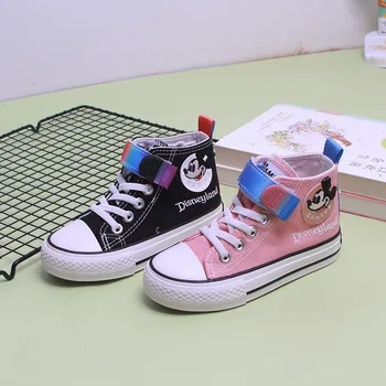 

Disney cartoon Mickey kids high-top canvas shoes new casual shoes girls sports shoes boys student sneaker