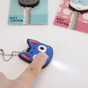 High-grade Cartoon Key Cover with Small LED Lamp Soft Silicone Protective Case Key Control Dust Cover Holder Key Chain Pendant 3