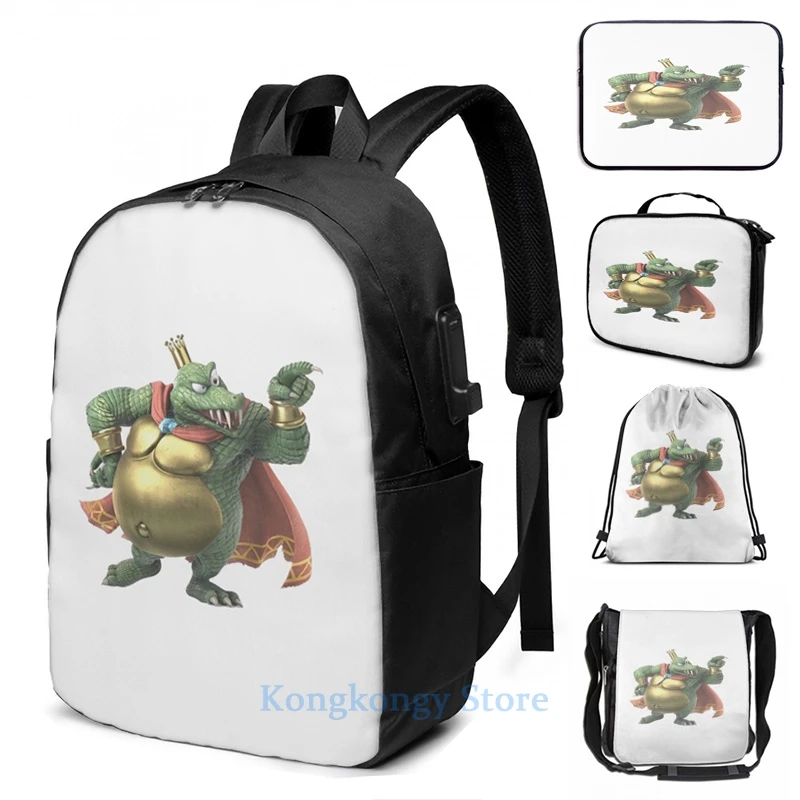 Забавный рюкзак с графическим принтом King K Rool Belmont Super ударов Bros Ultimate Fan Art(2)