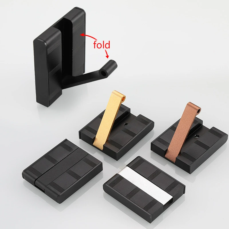 

Polished /Matte Black /Brushed Stainless Steel Robe Hook Towel Hook Wall Mount Square Towel Coat Hat Door Hanger