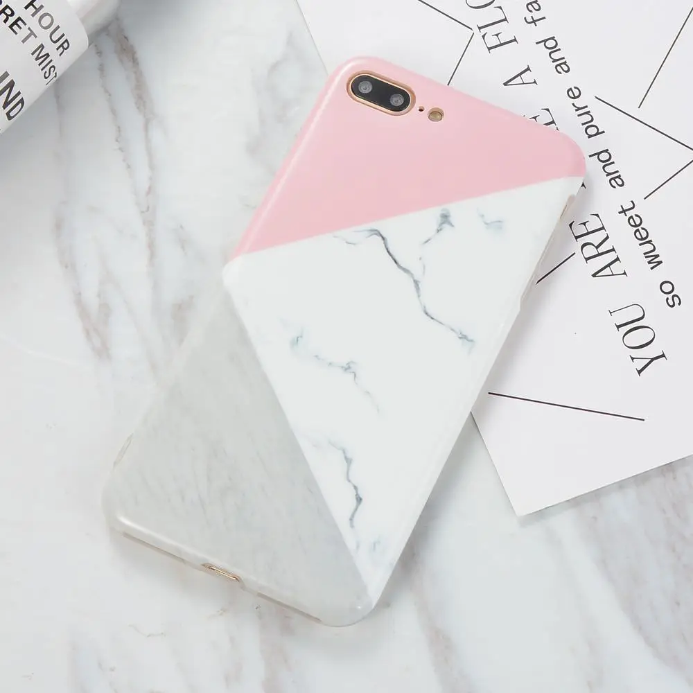 L FADNUT уникальный мраморный комбинированный чехол для iPhone X Xr Xs Max красивый тонкий