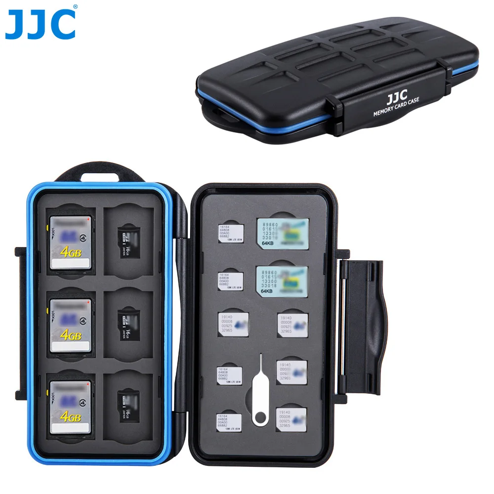 JJC водонепроницаемый чехол для карты памяти камеры 6 SD TF 2 SIM 4 Micro Nano компактный