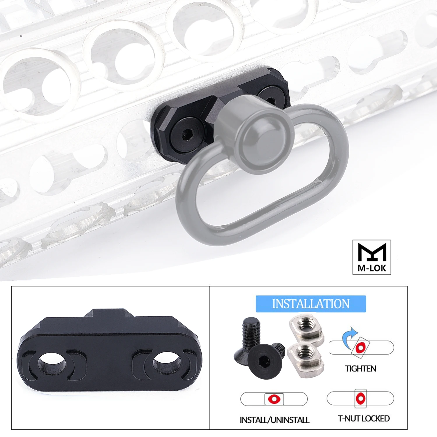 Охотничий AR алюминиевый M-Lok Sling Mount Aadapter mlok Mount system sling mount