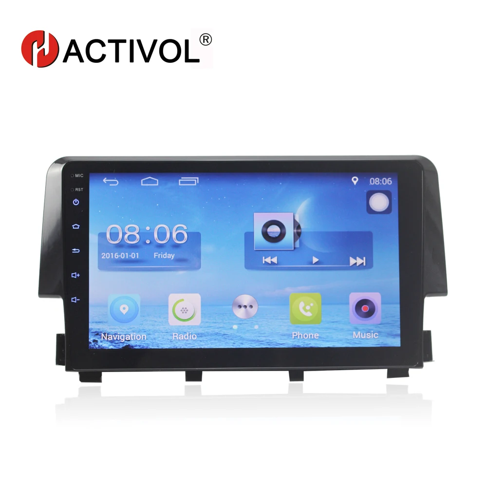 

Bway 9" Quad core car radio gps navigation for Honda Civic 2016 android 6.0 car DVD video player with Wifi,BT,SWC,DVR