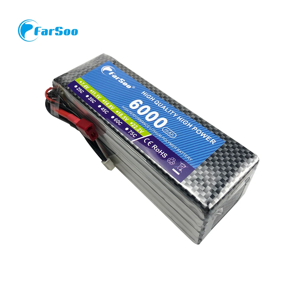 RC игрушки LiPo батарея 4S 14 8 V 6000mAh 25C 35C батареи для РУ самолет квадротор вертолет