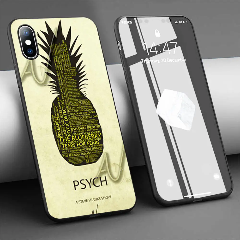 Coque Psych Movie Comedy TV Series Pineapple Soft Silicone Phone Case for iPhone 11 Pro Max X 5S 6 6S XR XS 7 8 Plus | Мобильные