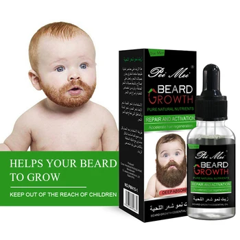 

1Pc 30ml Natural Men Beard Essential Oil Leave-In Conditioner Beard Enhancer Pro Nourishing Moustache Beard Growth Oil TSLM2