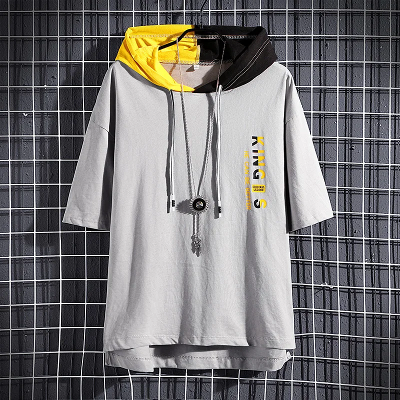 hooded half t shirt