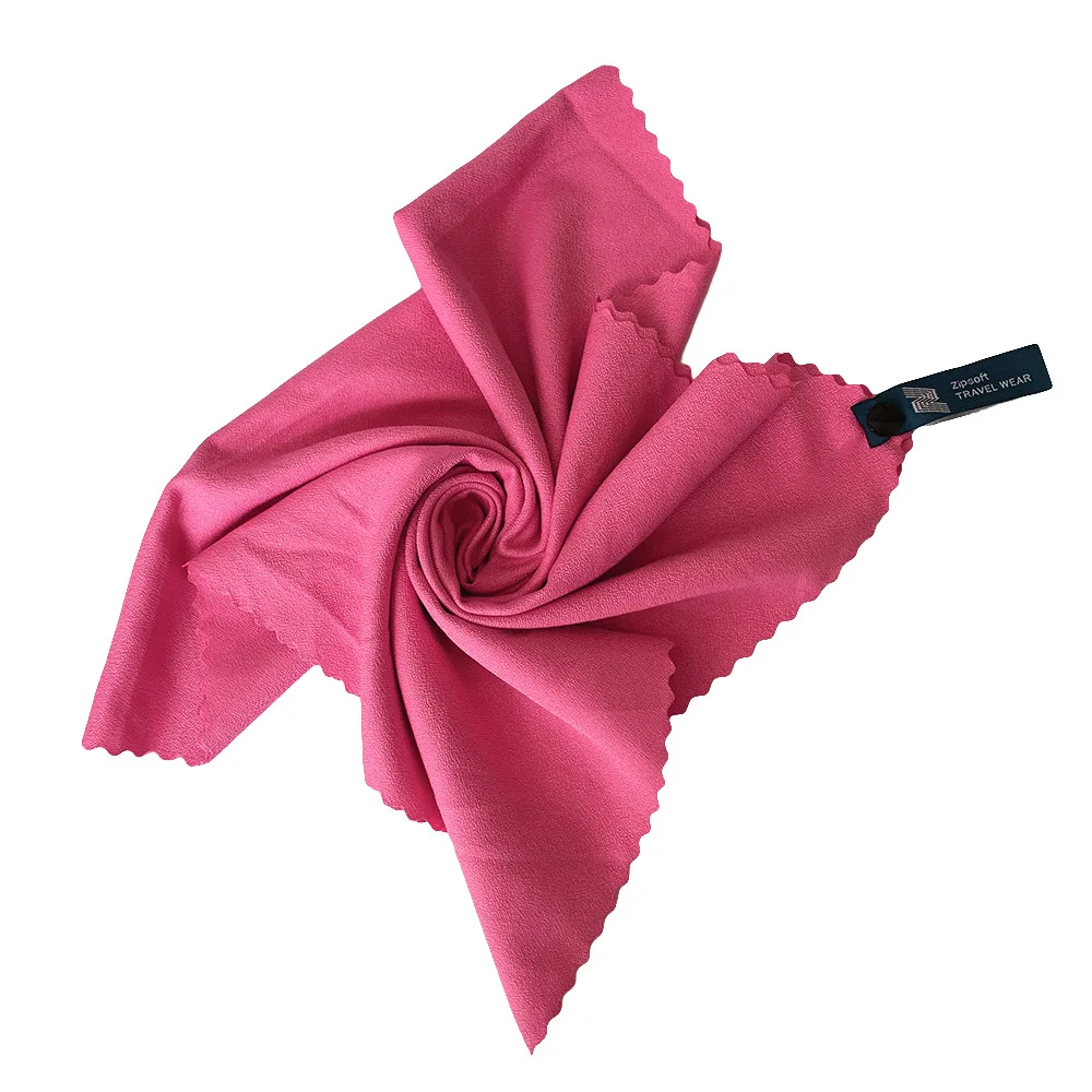 Rose red Zipsoft Брендовое спортивное полотенце из микрофибры, быстросохнущее, для путешествий на открытом воздухе, ультралегкое, для кемпинга, компактное, для плавания, для пеших прогулок, полотенце для рук, для лица, для ванны - Цвет: Rose red