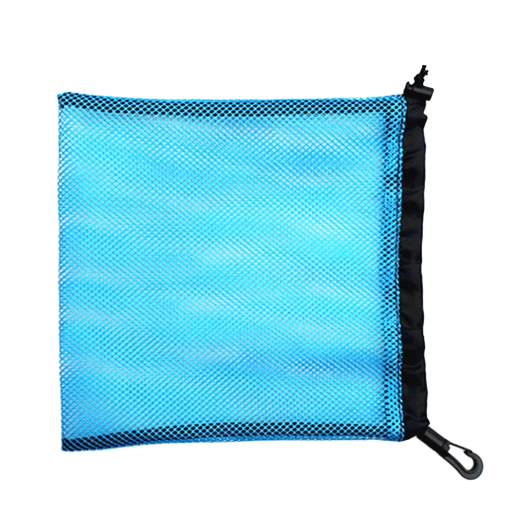 Легкая нейлоновая Сетчатая Сумка для гольфа, тенниса, 30 мячей, держатель для хранения, сумка на шнурке, цвета на выбор - Цвет: Синий
