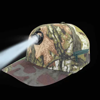 

NEW Camouflage LED fishing hats with lamp night fishing hat 5W outdoor sunshade cap light up hat sun protector tactical fish