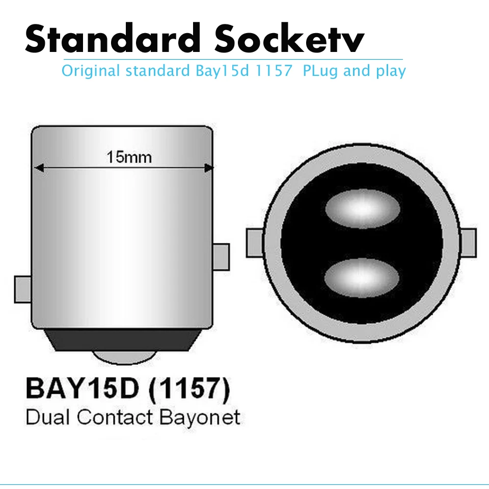 2 шт. Супер яркий 1157 Bay15d P21/5 Вт светодиодный автомобильный тормоз светильник лампочка сапфир фишки Автоматическая сигнальная лампа 1400LM 6000K белый красный цвет: желтый, 12V