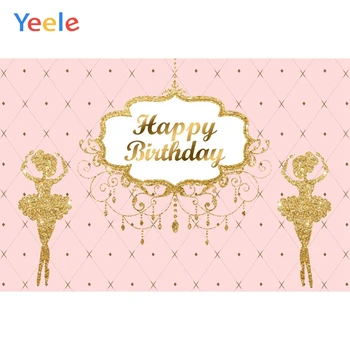 

Yeele Dance Ballet Girl Diamond Personalized Pattern Baby Birthday Photography Background Backdrops For Photo Studio Add Picture