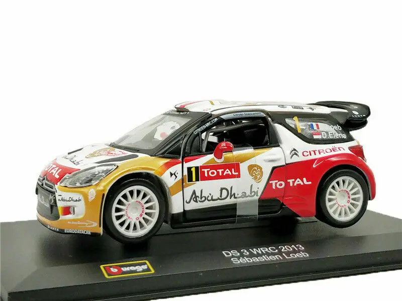 Bburago 1:32 Citoren DS 3 WRC 2013 szebastien Loeb Mikko Hirvonen литье под давлением модель гоночный автомобиль в коробке