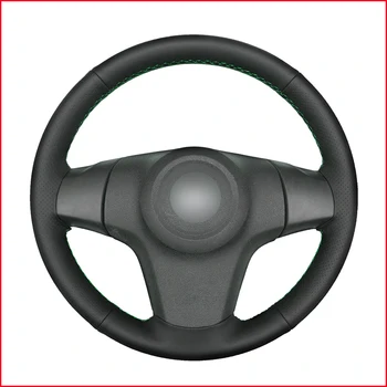 

Black Genuine Leather Steering Wheel Cover for Chevrolet Niva 2009-2017 (3-Spoke) Opel Corsa (D) 2006-2015 Vauxhall Corsa (D)